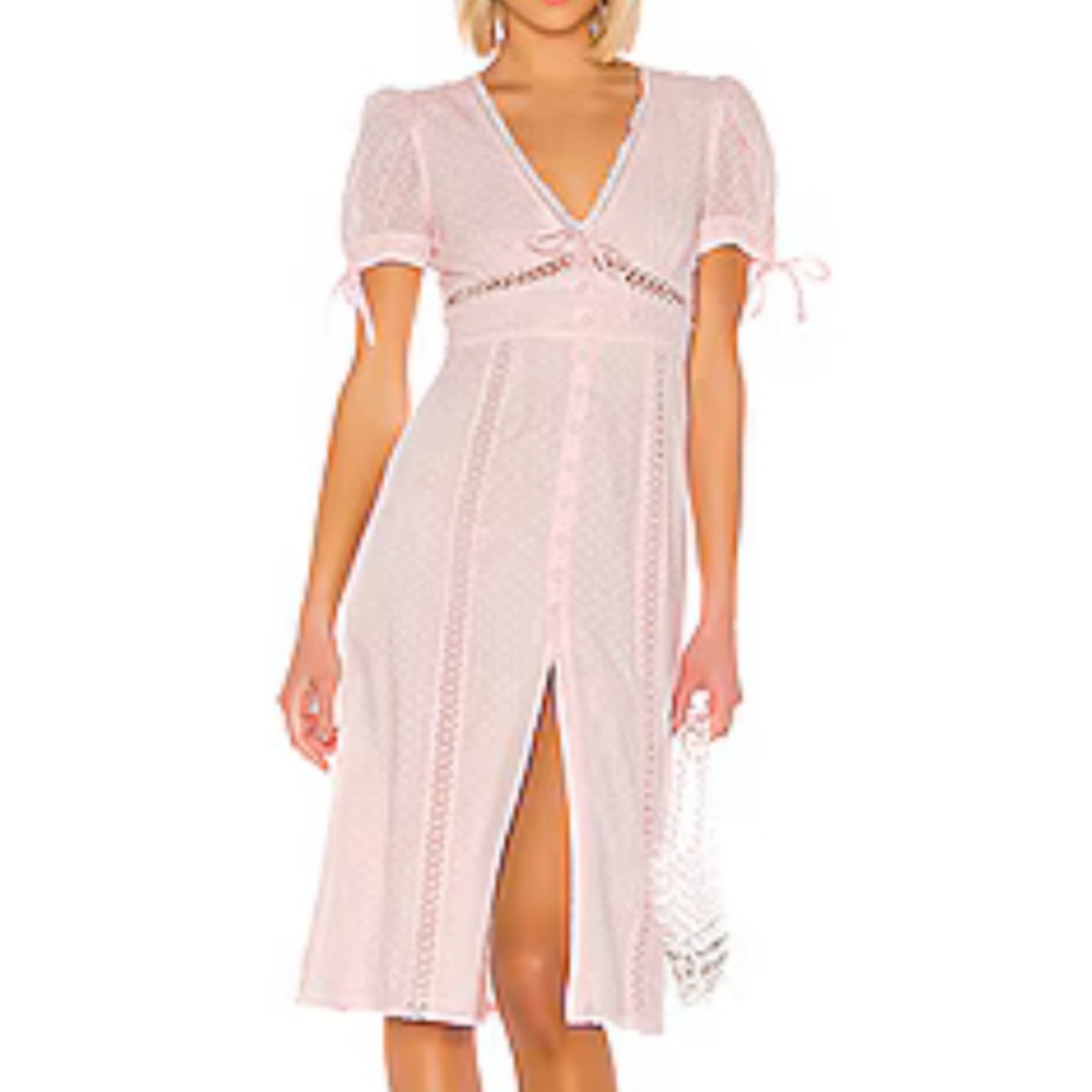 NWT Majorelle Pink Lacy Coquete Midi Dress